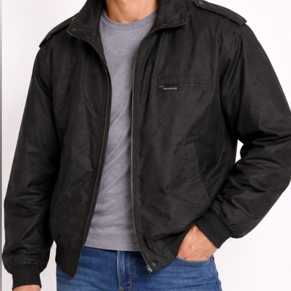 Vintage Members Only 90s Black Bomber Jacket Men’s M Size 40